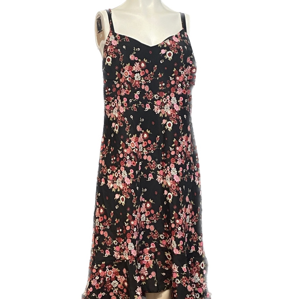 Floral Slip Dress Super Cute w/spaghetti straps Sz L